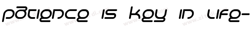patience is key in life字体转换